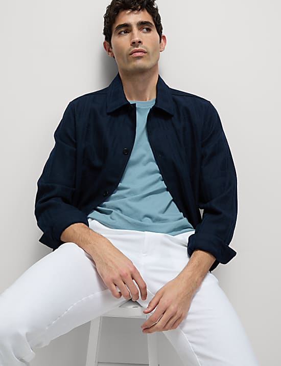 5 Pak Kaus Oblong Kerah Bundar Katun Murni