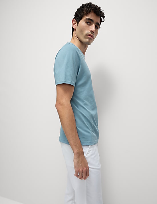 5 Pak Kaus Oblong Kerah Bundar Katun Murni