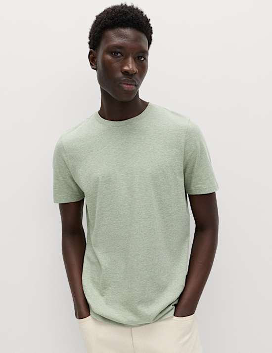 5 Pack Pure Cotton Crew Neck T-Shirts