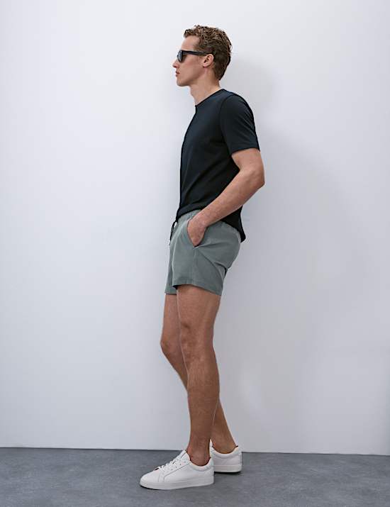 Mid Length Quick Dry Stretch Swim Shorts