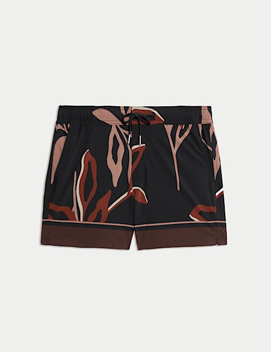 Quick Dry Stretch Floral Print Swim Shorts