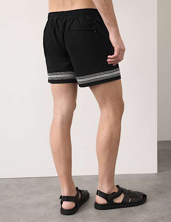 Border Embroidered Swim Shorts