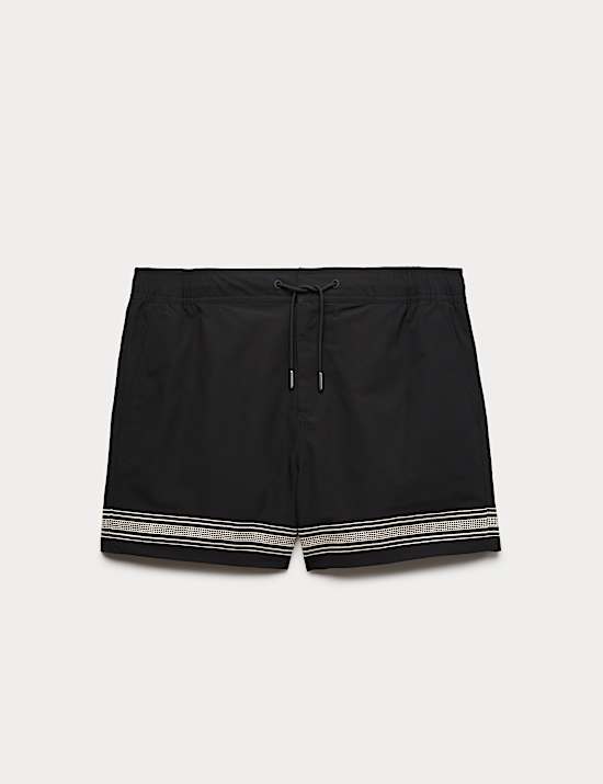 Border Embroidered Swim Shorts