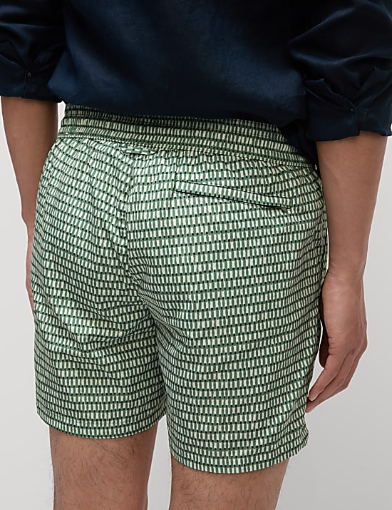 Quick Dry Geometric Print Swim Short