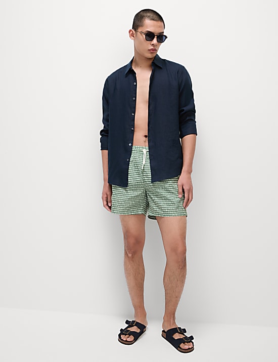 Quick Dry Geometric Print Swim Short