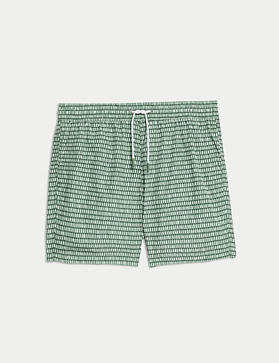 Quick Dry Geometric Print Swim Short