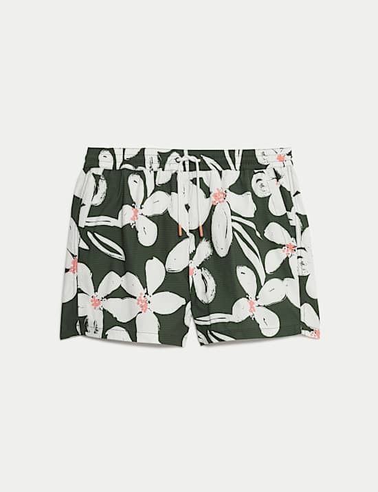 Quick Dry Floral Print Swim Shorts