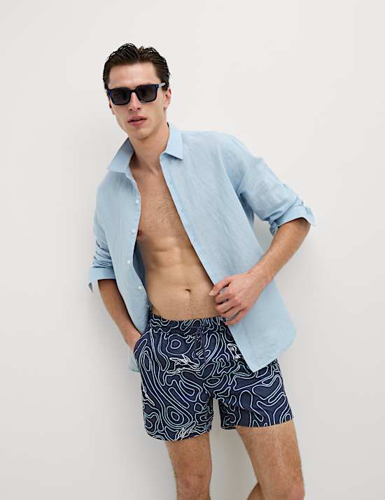 Quick Dry Printed Swim Shorts