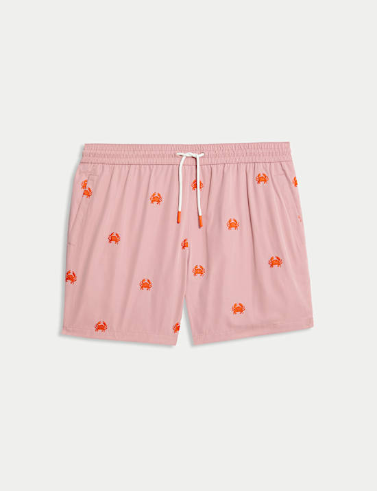 Quick Dry Embroidered Crab Swim shorts