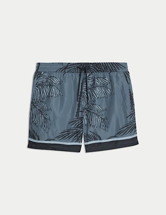 Quick Dry Leaf Print Swim shorts