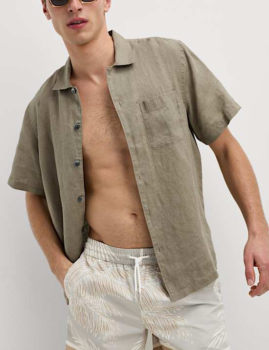 Quick Dry Leaf Print Swim shorts