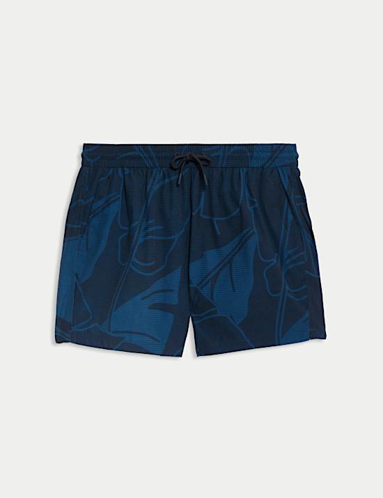 Quick Dry Palm Print Swim Shorts
