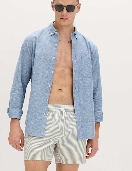 Short de bain &agrave; motif gaufr&eacute;