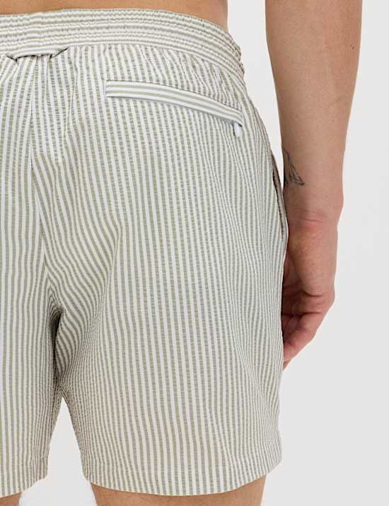 Short de bain &agrave; motif gaufr&eacute;