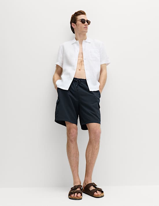 Quick Dry Longer Length Cargo Swim Shorts