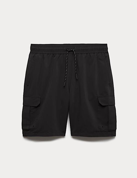 Quick Dry Longer Length Cargo Swim Shorts