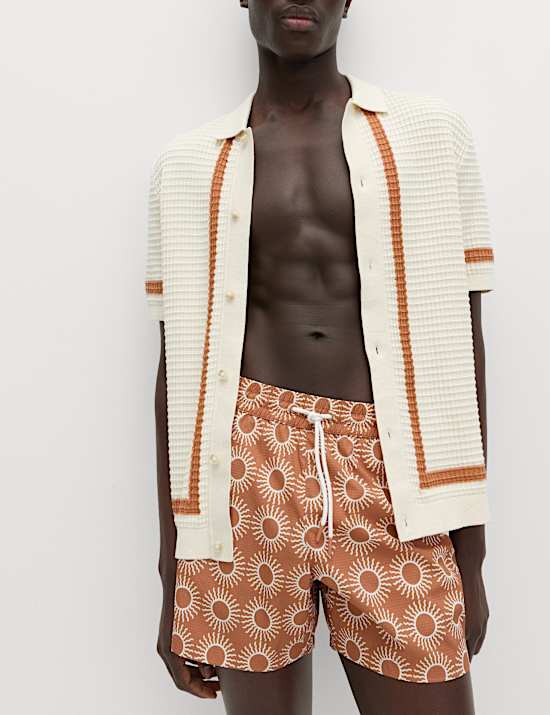 Quick Dry Textured Swim Shorts