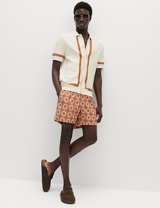 Quick Dry Textured Swim Shorts