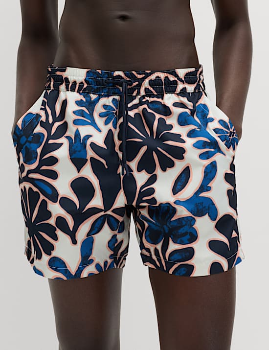 Quick Dry Floral Print Swim Shorts