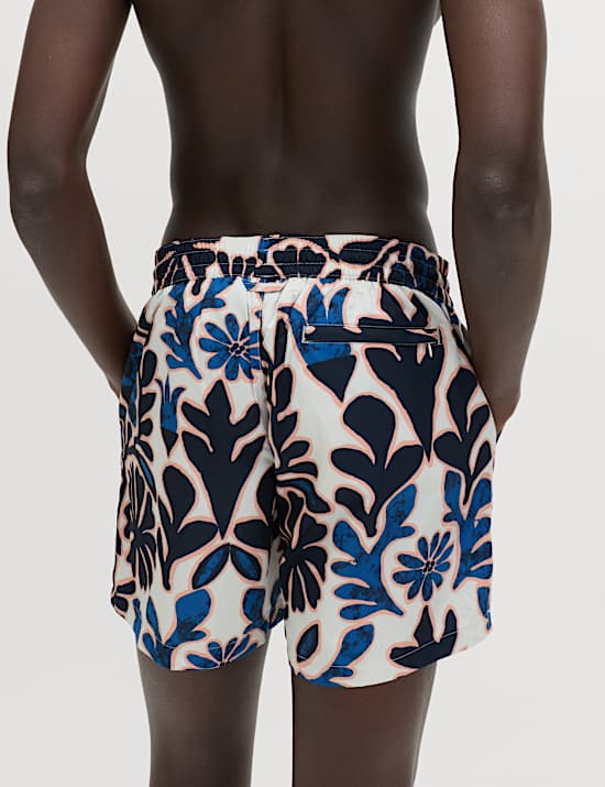 Quick Dry Floral Print Swim Shorts
