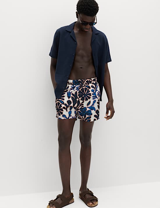 Quick Dry Floral Print Swim Shorts