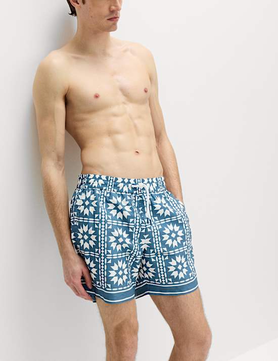 Quick Dry Printed Swim Shorts