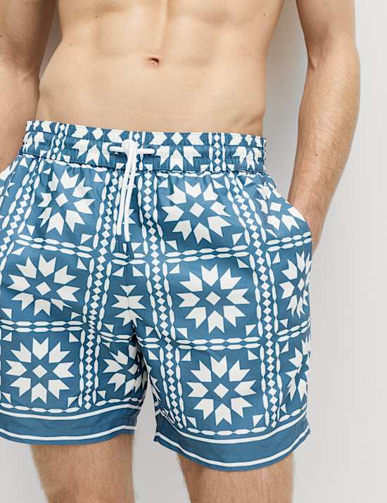 Quick Dry Printed Swim Shorts