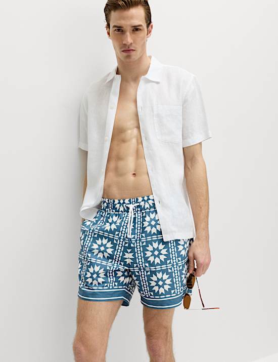 Quick Dry Printed Swim Shorts