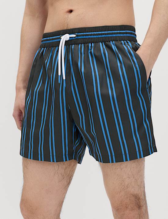 Quick Dry Striped Swim Shorts