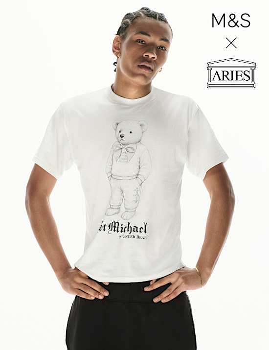 Pure Cotton Spencer Bear&trade; Graphic T-Shirt