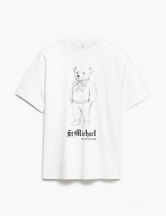 Pure Cotton Spencer Bear&trade; Graphic T-Shirt