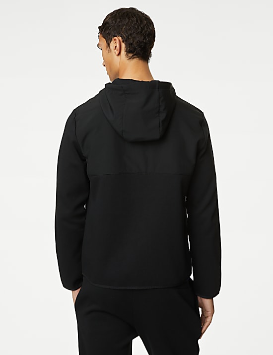 Cotton Rich Colour Block Zip Up Hoodie