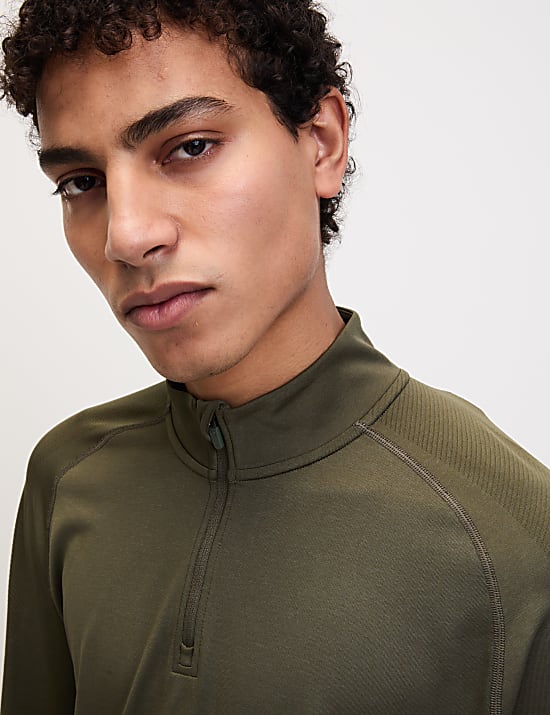 Funnel Neck Half Zip Top