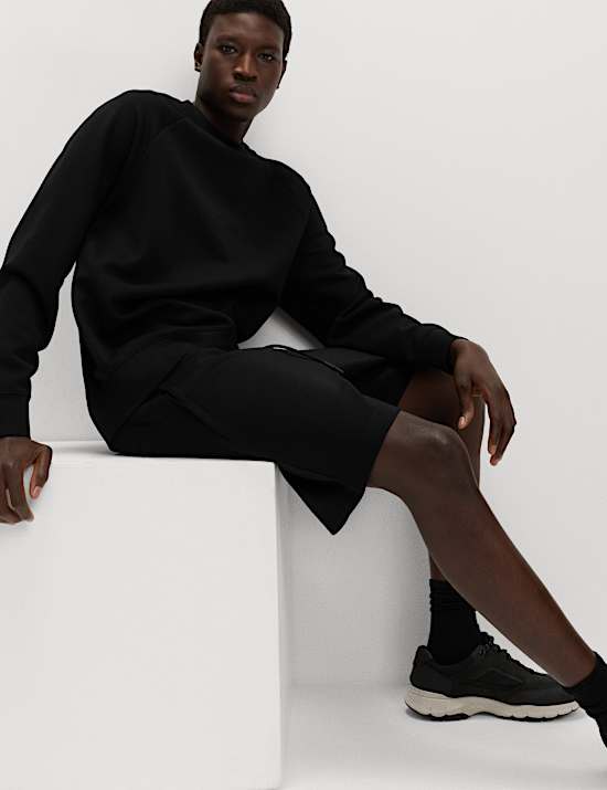 Sportliches Jersey-Sweatshirt mit Rundhalsausschnitt