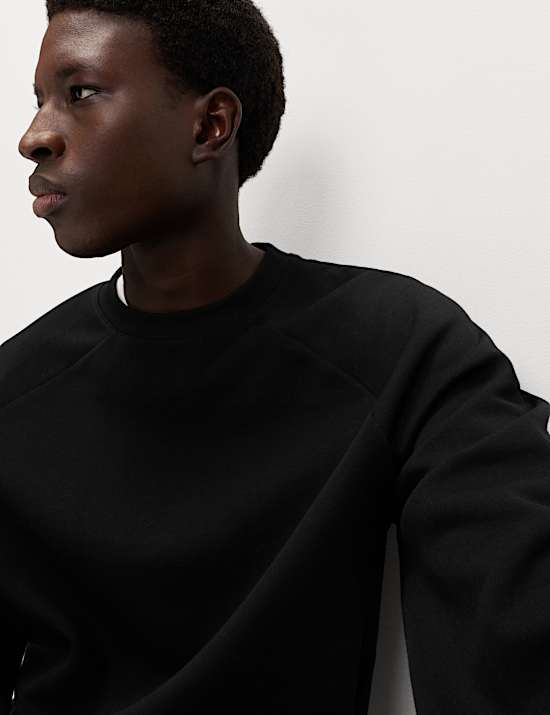 Sportliches Jersey-Sweatshirt mit Rundhalsausschnitt