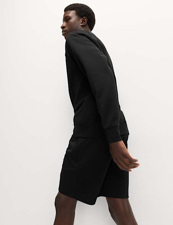 Sportliches Jersey-Sweatshirt mit Rundhalsausschnitt