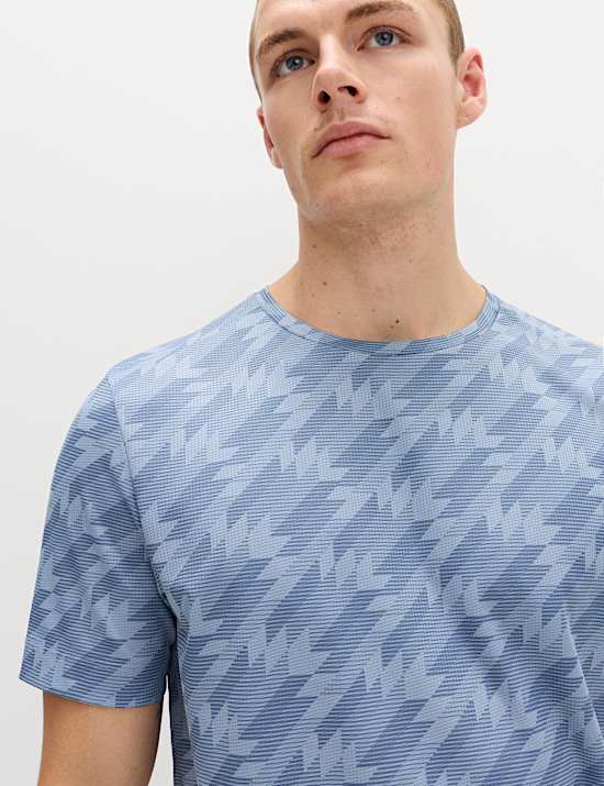 T-shirt &agrave; encolure ronde avec imprim&eacute;