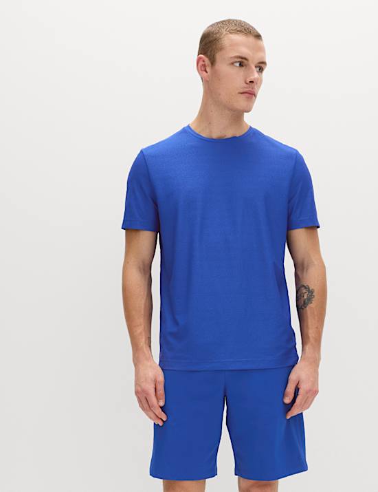 Activewear Jacquard Mesh Stripe T-Shirt