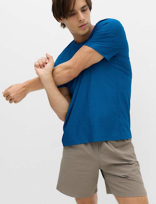 Activewear Jacquard Mesh Stripe T-Shirt
