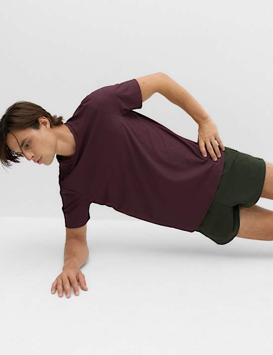 Activewear Jacquard Mesh Stripe T-Shirt