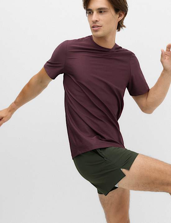 Activewear Jacquard Mesh Stripe T-Shirt