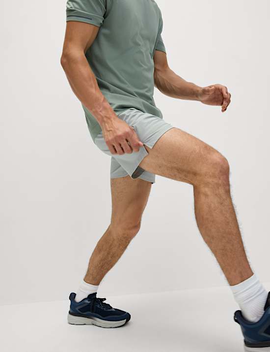 Regular Fit 5 Inch Stretch Sports Shorts