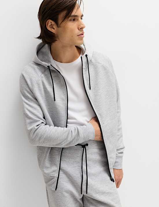 Performance Jersey Zip through Hooded Jacket