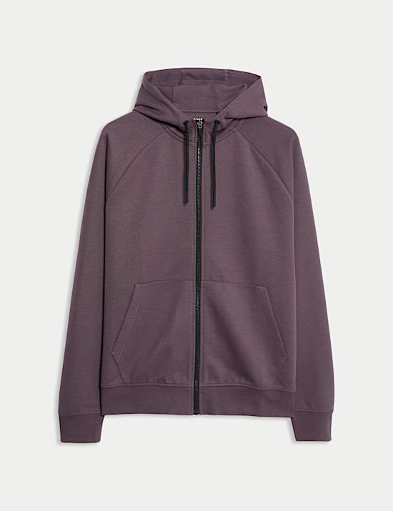 Jersey Zip Through Hoodie