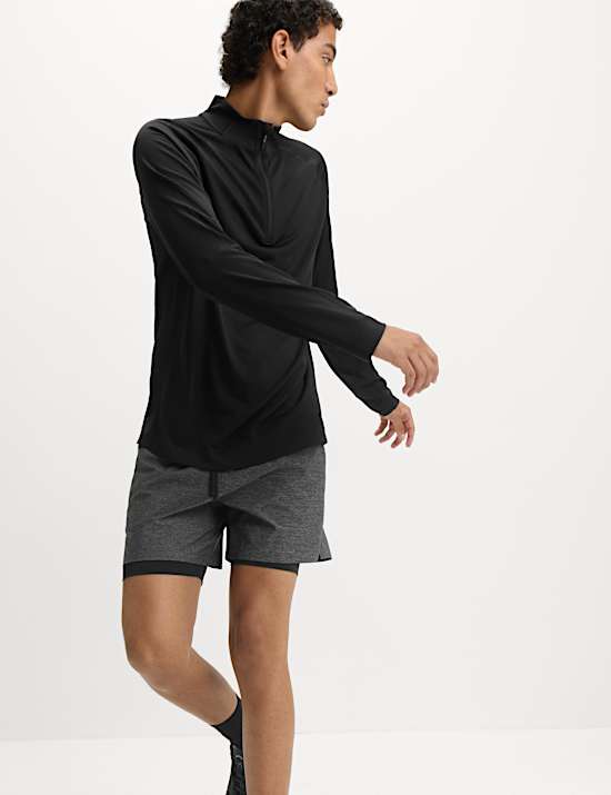 Short de sport 13 cm superposé