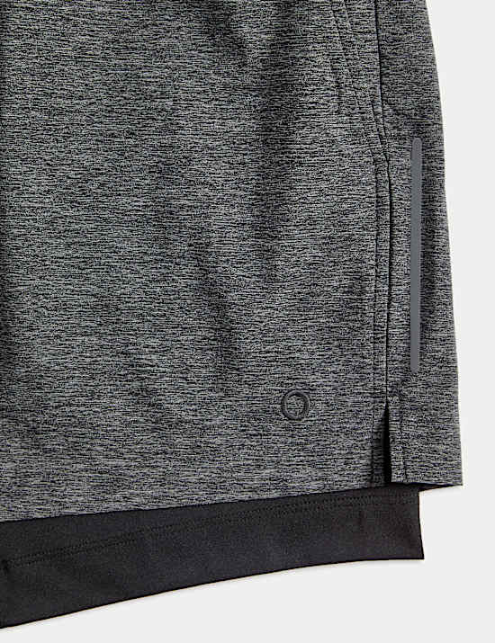 Short de sport 13 cm superposé