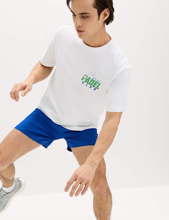 Pure Cotton Padel Graphic Crew Neck T-Shirt