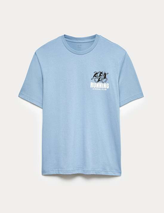 Pure Cotton Running Club Graphic T-Shirt