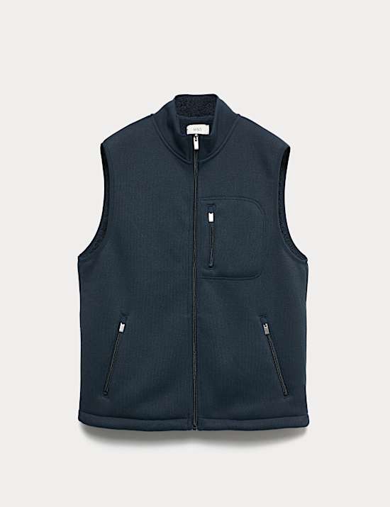 Fleece Lined Funnel Neck Gilet