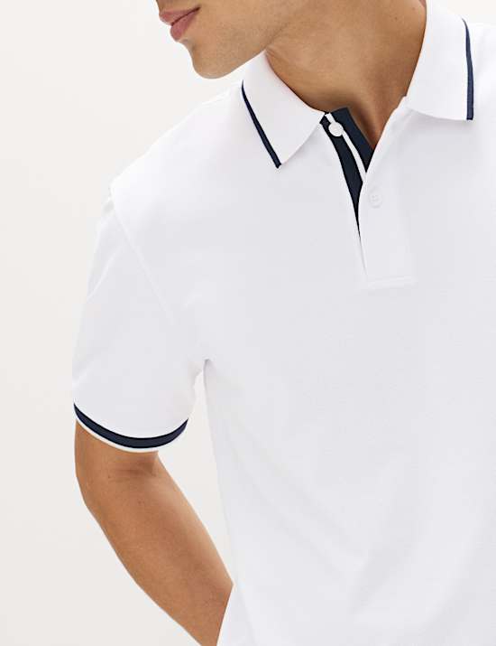 Cotton Rich Pique Club Sports Polo Shirt